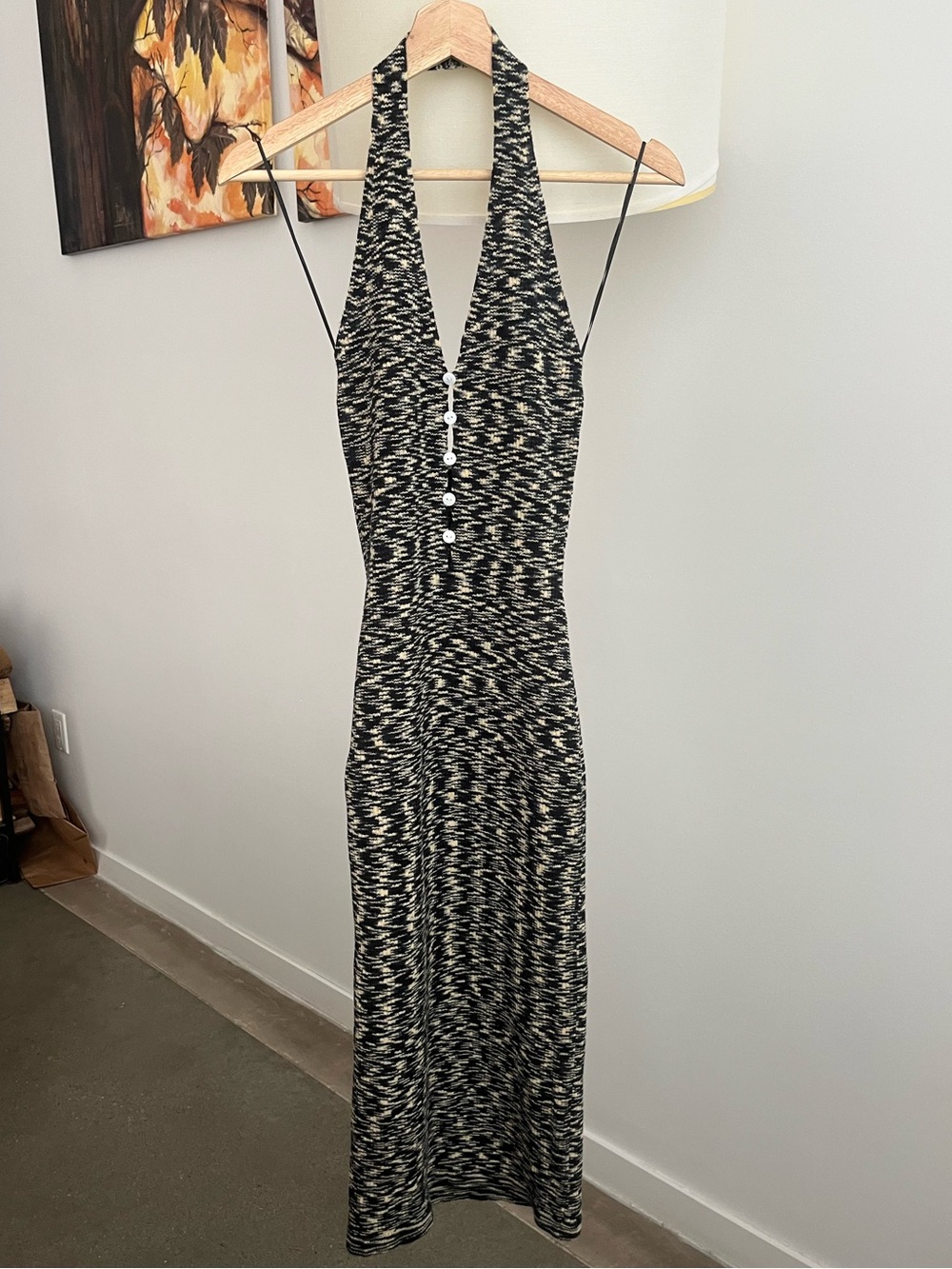 NIA Maia Knit Halter Midi Dress